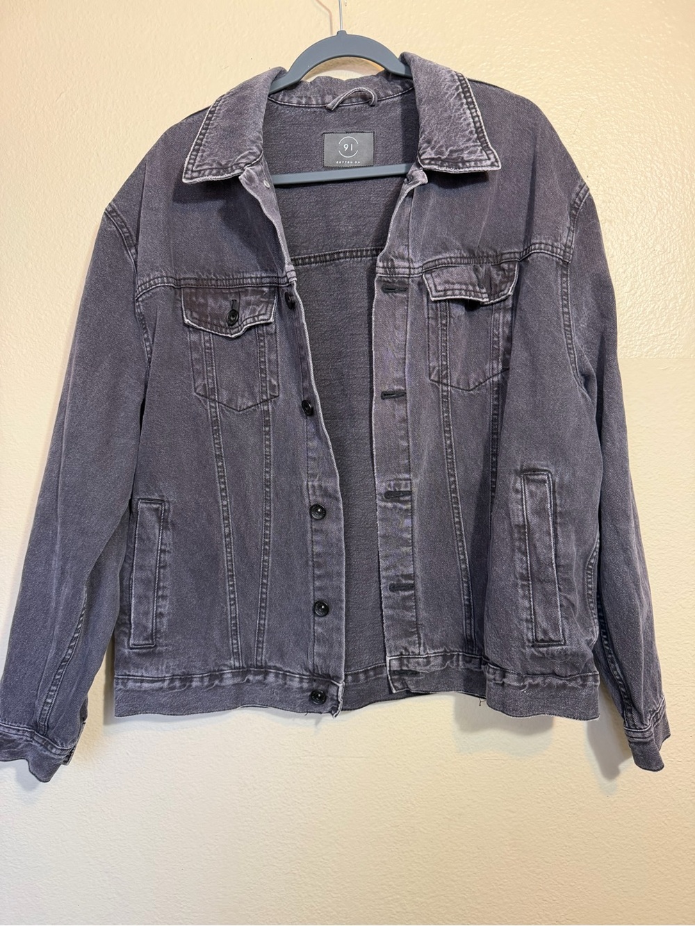 Cotton-On Trucker Jacket Denim 91 Jacket Mens Size XL Washed Black
